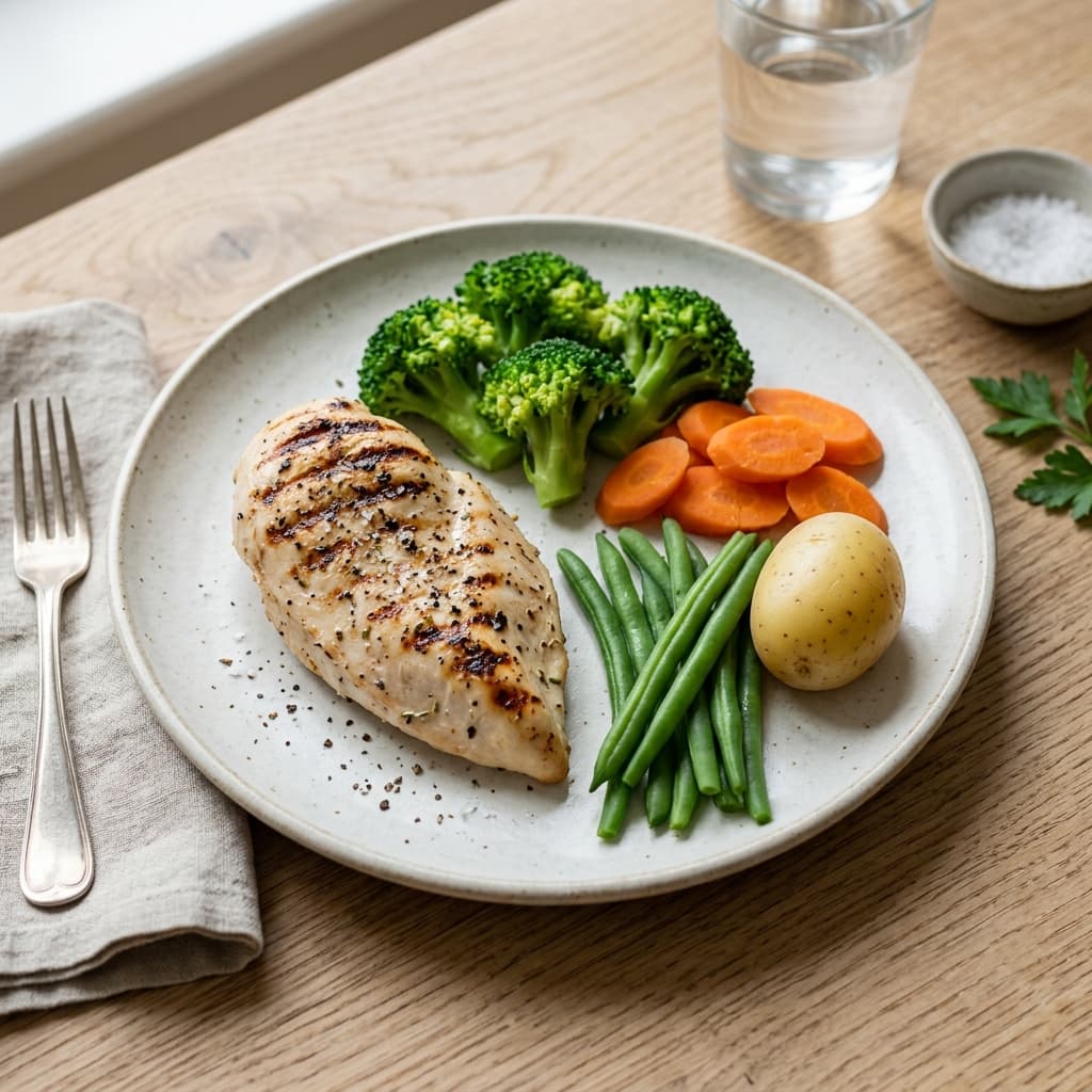 Chicken Breast with Boiled Vegetables